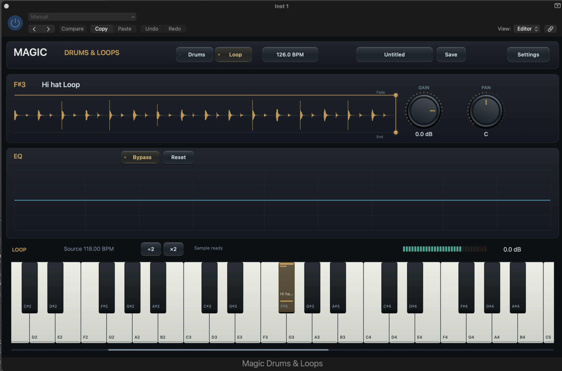 Magic Drums & Loops interface